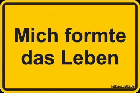 Lustiger BilderSpruch - Mich formte das Leben