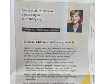 Merkel verspricht Türken Sonderrechte auf Plakaten in türkischer Sprache