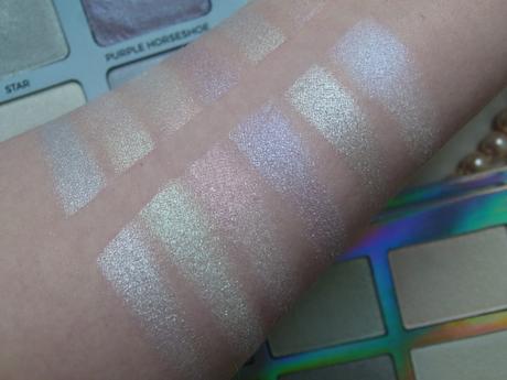 Rival de Loop young Unicorns Rainbow Shimmer Highlighter Palette Swatches