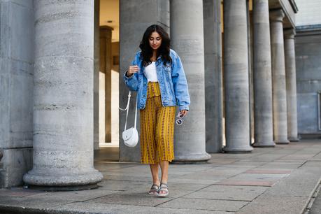 Yellow Culotte and Denim Jacket