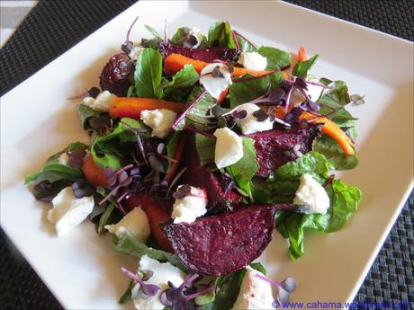 Rote Beete Salat mit Ziegenfrischkäse
