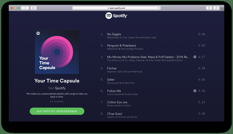 Zeitreisen mit der Time Capsule von Spotify