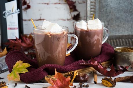 pumpkin spiece hot Chocolate mit Rotwein {Werbung}