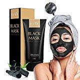 Blackhead Maske, ELFINA Mitesserentferner Black Mask Reiniger Gesichtsmaske für Akne, Komedo, Poren / Bambus Holzkohle / 50ml