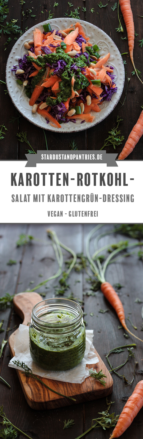 Vegan Monday – Karotten-Rotkohl-Salat mit Karottengrün-Dressing