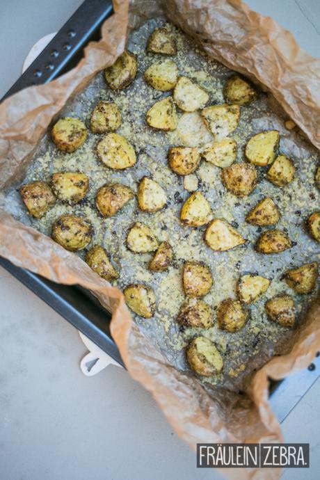 Pesto-Kartoffeln mit Parmesan | Studenten-Woche