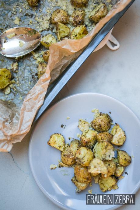 Pesto-Kartoffeln mit Parmesan | Studenten-Woche