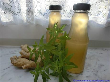 Birnen-Ingwer-Sirup mit Zitronenverbene