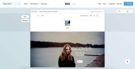Wix ADI: fertige Webseite