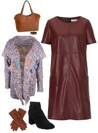 Mit dem Kleid im Lederlook in die neue Wintersaison