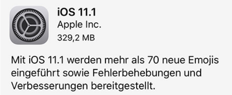 Update-ὄργια: WordPress 4.8.3, iOS 11.1 für iPhone, iPad…, iTunes 12.7.1 und macOs 10.13.1