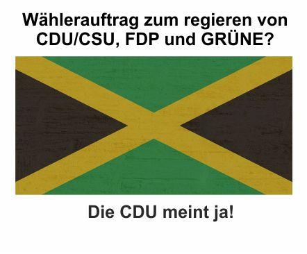 Wählerauftrag zum gemeinsamen regieren von CDU/CSU, FDP und GRÜNE? Oppositionsauftrag SPD? Die Parteien biegen die Wählerstimmen