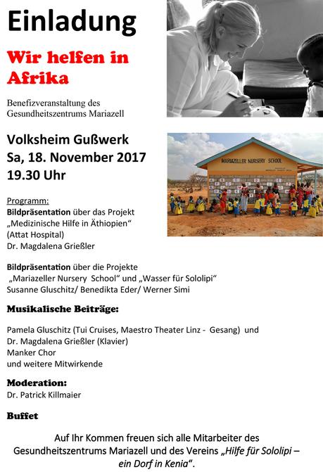 Termintipp: Benefizveranstaltung des Gesundheitszentrums Mariazell
