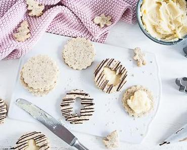 Pekannuss-Plätzchen mit Ahornsirup-Buttercreme { Werbung }