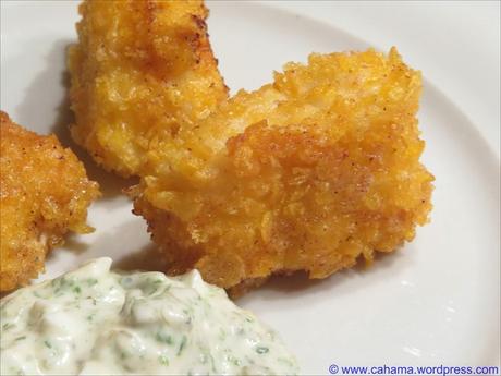 Fisch-Nuggets in Cornflakes-Panade