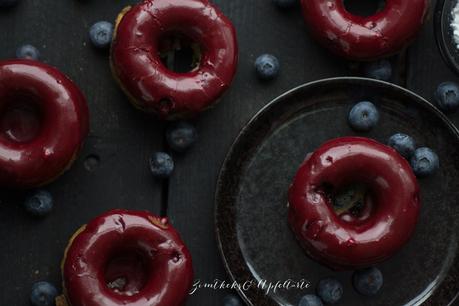 Ofen-gebackene Blaubeer-Donuts