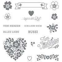 Blüten Der Liebe Photopolymer Stamp Set (German)