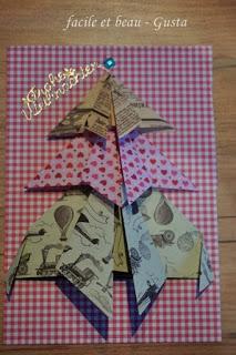Schnelle Weihnachtskarten mit Washi-Tap und Origamipapier