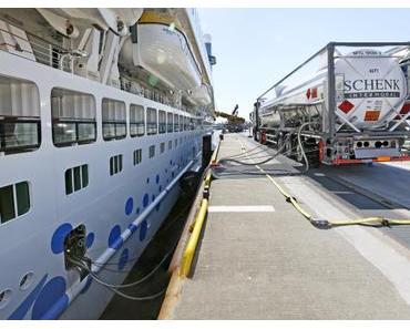 AIDA Cruises beginnt LNG Versorgung in Mittelmeerhäfen