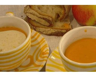 Kürbiscremesuppe mit Apfel