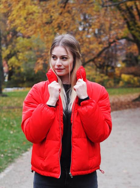 [fashion] red puffer jacket │how to wear