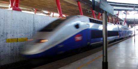 nach Valencia: im Zug nach Südfrankreich