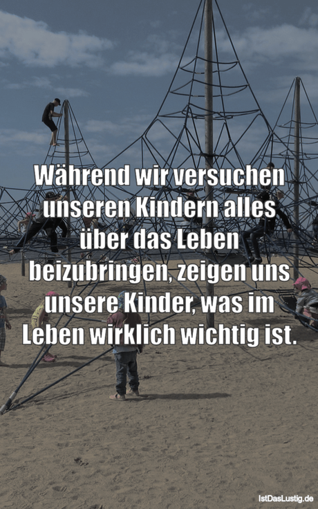 Lustiger BilderSpruch - Während wir versuchen unseren Kindern alles...