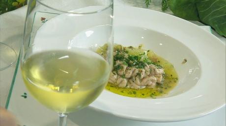 Gesottenes Kalbshirn mit Kapern und Zitrone