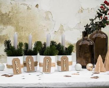 DIY: Minimalistischer Adventskranz in Thermobechern*