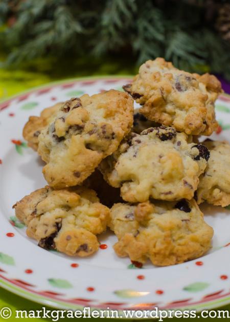 Cranberry-Kokos-Cookies (Backmischung)