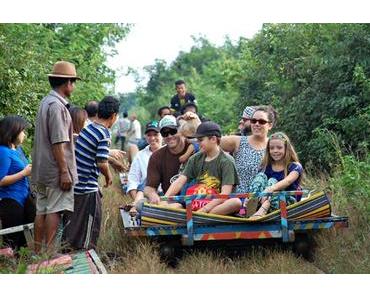 Fahrt mit dem Bambuszug in Battambang