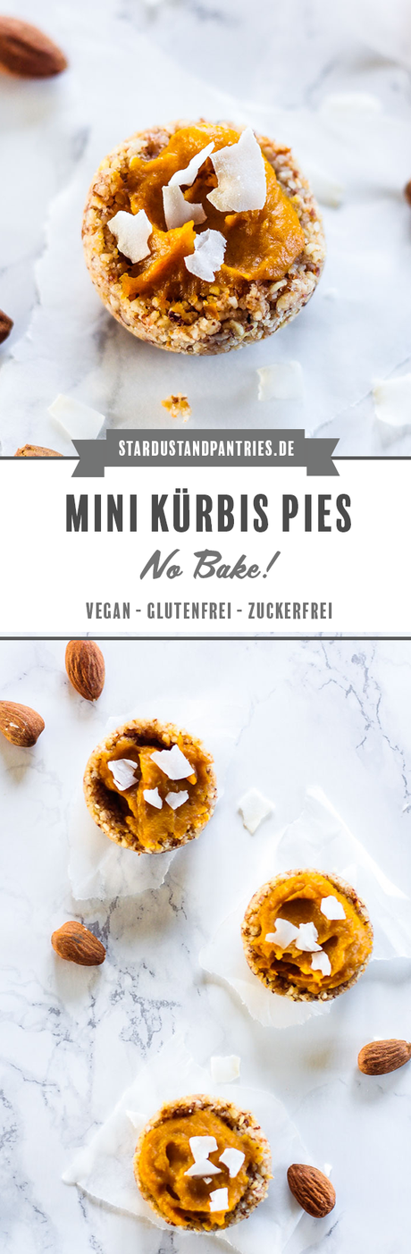 Vegane und glutenfreie No-Bake Mini Kürbis Pies