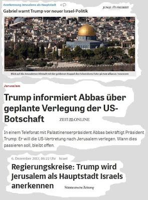 Herr Präsident, verlegen sie die Botschaft nach Jerusalem!