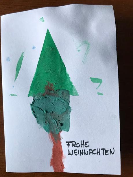 Weihnachtskarten selber basteln - Karte mit Weihnachtsbaum
