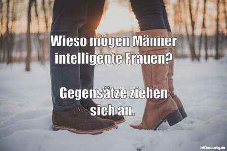 Lustiger BilderSpruch - Wieso mögen Männer intelligente Frauen?...