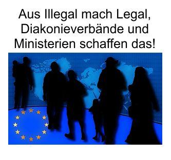 So werden aus illegalen Einwanderern legale Bürger gemacht, mit Hilfe von Diakonieverbänden und Ministerien