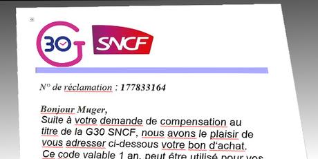 französische Bahn und meine Verspätungsgutschrift