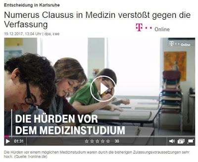 Numerus Clausus für Studium der Medizin abgeschafft