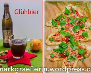 Glühbier und Pizza-Tannenbaum