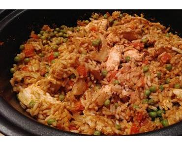Reispfdanne im Paella-Stil aus dem SlowCooker