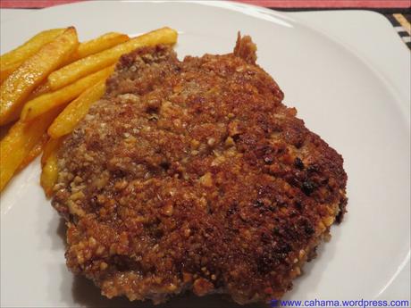 Wildschwein-Schnitzel in Nuss-Panade