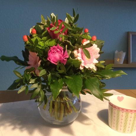 Friday-Flowerday – oder – Rosa und Grün verabschieden die Weihnachtszeit