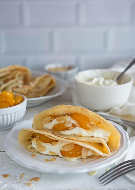 Mandarinen-Käse-Sahne Crêpes  {Werbung Degustabox}