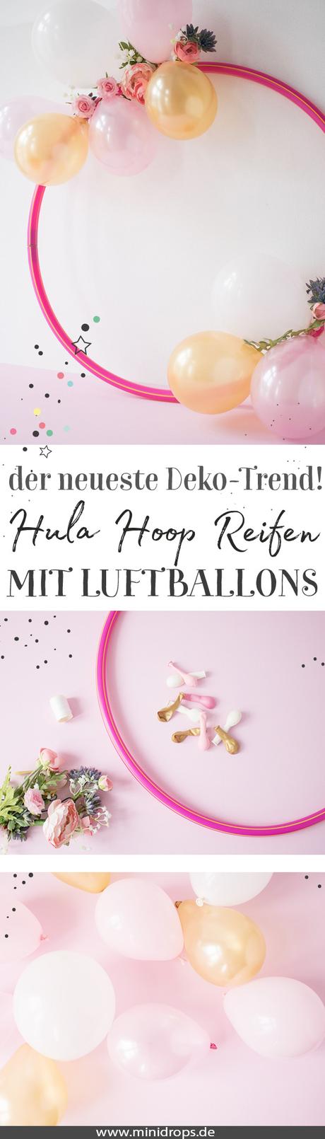 Luftballons mit Hula Hoop Reifen Anleitung