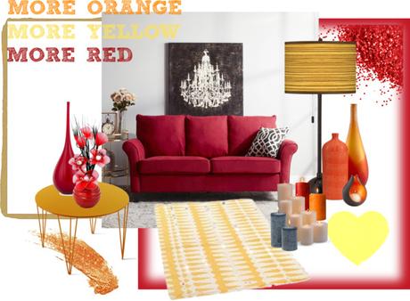 Living Room in Red