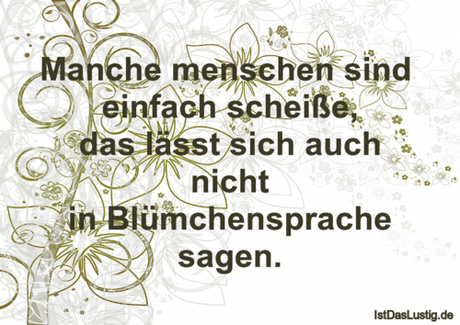Lustiger BilderSpruch - Manche menschen sind  einfach scheiße, das...