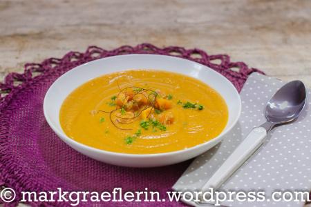 Feierabend-Küche: Süßkartoffel-Suppe mit roten Linsen für zwei