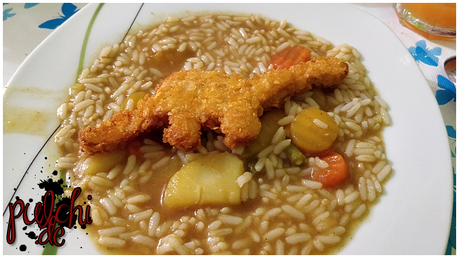 Curry mit Hähnchendino