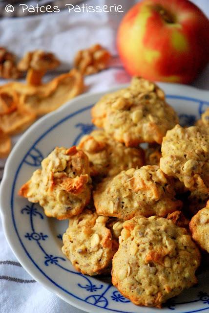 Apfel-Walnuss-Cookies mit Getreideflocken