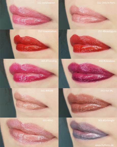 L'Oreal - Color Riche Shine Lippenstifte - Swatches